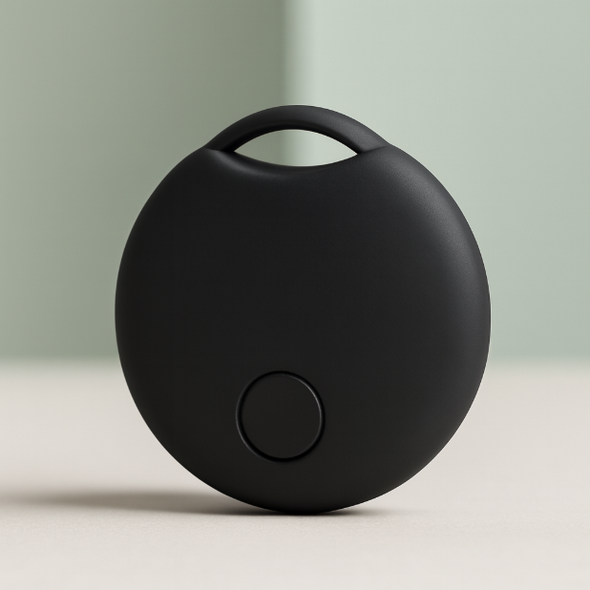 Smart Tag Rund Sort